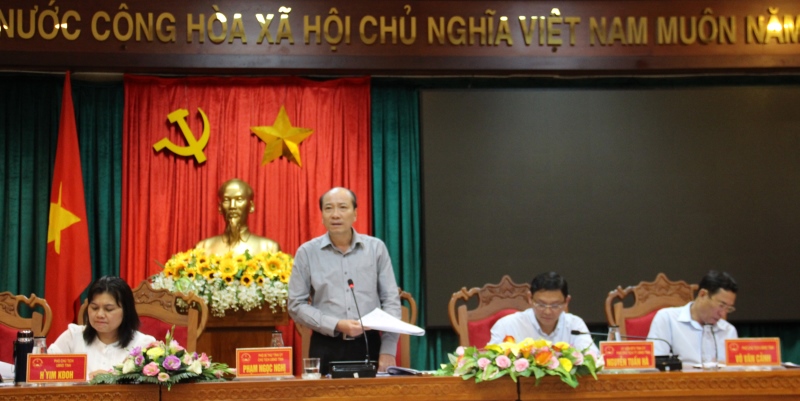 Ông Phạm Ngọc Nghị - Chủ tịch UBND tỉnh phát biểu chỉ đạo tại cuộc họp